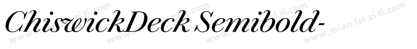 ChiswickDeck Semibold字体转换